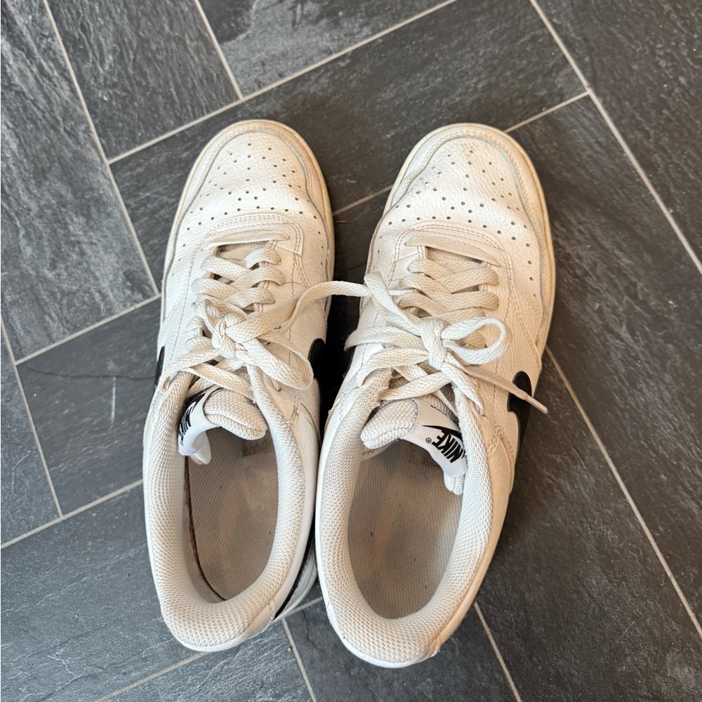 Nike White Air Force 1 (black swoosh)